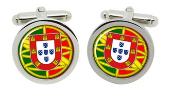 Portugal Crest Cufflinks in Chrome Box