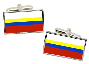 Prešov Region (Slovakia) Flag Cufflinks in Chrome Box