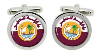 Qatar Cufflinks in Chrome Box