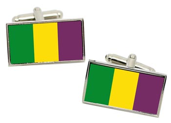 Quindí̂̃o (Colombia) Flag Cufflinks in Chrome Box
