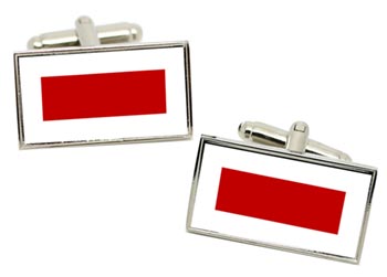 Ras al-Khaimah UAE Flag Cufflinks in Chrome Box