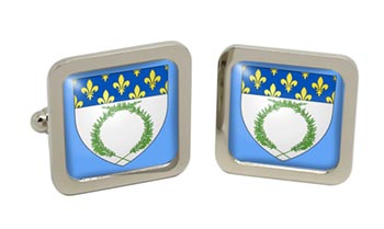 Reims (France) Square Cufflinks in Chrome Box