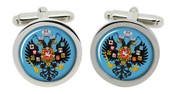 Russian Empire Cufflinks in Chrome Box