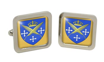 Saint-tienne (France) Square Cufflinks in Chrome Box