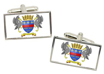 Saint Barthelemy Flag Cufflinks in Chrome Box