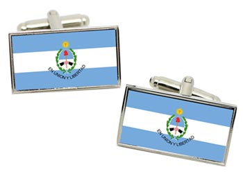 San Juan Province, Argentina Flag Cufflinks in Chrome Box