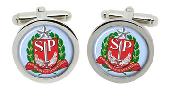 São Paulo State (Brazil) Cufflinks in Chrome Box