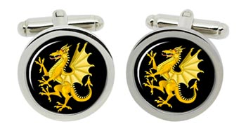 Somerset Dragon Cufflinks in Chrome Box