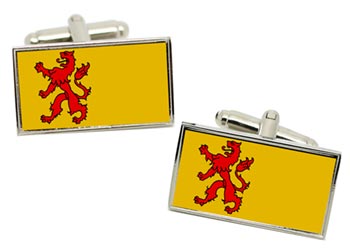 South Holland (Netherlands) Flag Cufflinks in Chrome Box