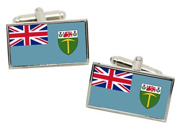 Southern Rhodesia Flag Cufflinks in Chrome Box