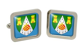 South Glamorgan (Wales) Square Cufflinks in Chrome Box