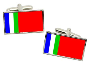 South Moluccas (Maluku) Flag Cufflinks in Chrome Box