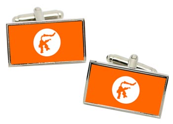 Sulawesi Flag Cufflinks in Chrome Box