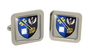 Surrey (England) Square Cufflinks in Chrome Box