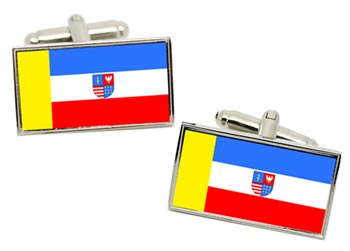 Świętokrzyskie (Poland) Flag Cufflinks in Chrome Box
