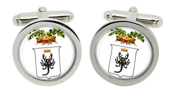 Taranto Province (Italy) Cufflinks in Chrome Box