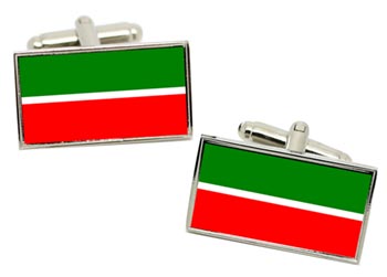 Tatarstan (Russia) Flag Cufflinks in Chrome Box