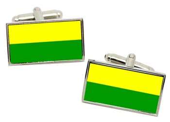 The Hague Den Haag (Netherlands) Flag Cufflinks in Chrome Box