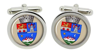 Timișoara (Romania) Cufflinks in Chrome Box