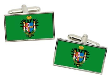 Toledo (Spain) Flag Cufflinks in Chrome Box