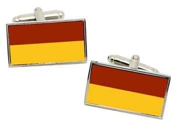 Tolima (Colombia) Flag Cufflinks in Chrome Box