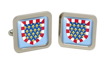 Touraine (France) Square Cufflinks in Chrome Box