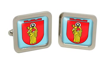 Trier (Germany) Square Cufflinks in Chrome Box