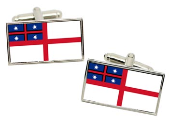 United Maori Tribes (New Zealand) Flag Cufflinks in Chrome Box