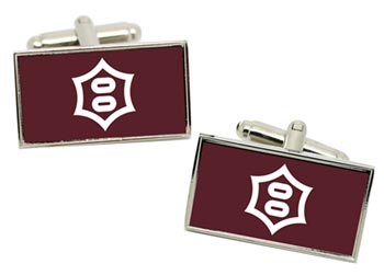 Utsunomiya (Japan) Flag Cufflinks in Chrome Box