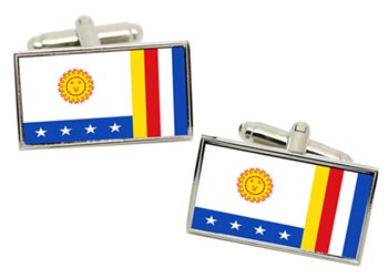 Vargas (Venezuela) Flag Cufflinks in Chrome Box