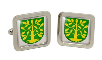 Vest-Agder (Norway) Square Cufflinks in Chrome Box
