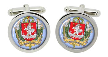 Vilnius (Lithuania) Cufflinks in Chrome Box