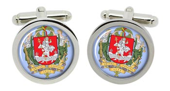 Vilnius (Lithuania) Cufflinks in Chrome Box