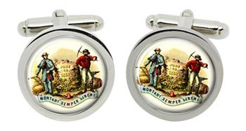 Wisconsin USA Cufflinks in Chrome Box