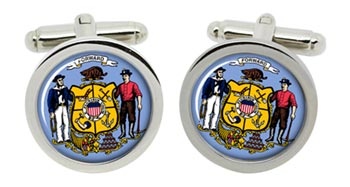 Montevideo (Uruguay) Cufflinks in Chrome Box