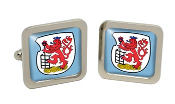 Wuppertal (Germany) Square Cufflinks in Chrome Box