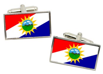 Yaracuy (Venezuela) Flag Cufflinks in Chrome Box