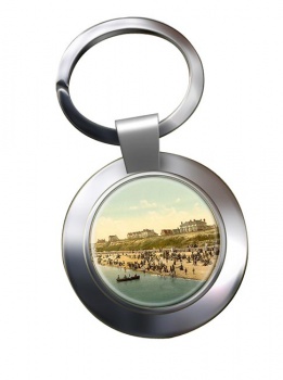 Clacton-on-Sea Beach Chrome Key Ring