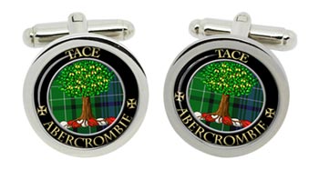 Abercrombie Scottish Clan Cufflinks in Chrome Box