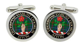 Aiton Scottish Clan Cufflinks in Chrome Box