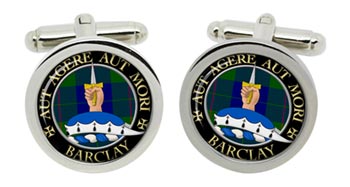 Barclay Scottish Clan Cufflinks in Chrome Box