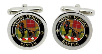 Baxter Scottish Clan Cufflinks in Chrome Box