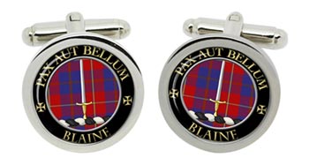 Blaine Scottish Clan Cufflinks in Chrome Box