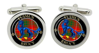 Bruce Scottish Clan Cufflinks in Chrome Box