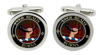Burns Scottish Clan Cufflinks in Chrome Box