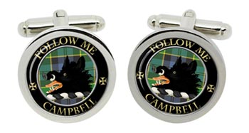 Campbell of Breadalbane Scottish Clan Cufflinks in Chrome Box