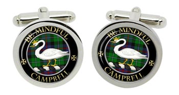 Campbell of Cawdor Scottish Clan Cufflinks in Chrome Box