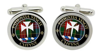 Cheyne Scottish Clan Cufflinks in Chrome Box