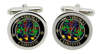Christie Scottish Clan Cufflinks in Chrome Box