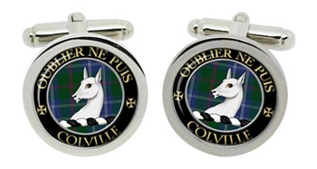 Colville Scottish Clan Cufflinks in Chrome Box